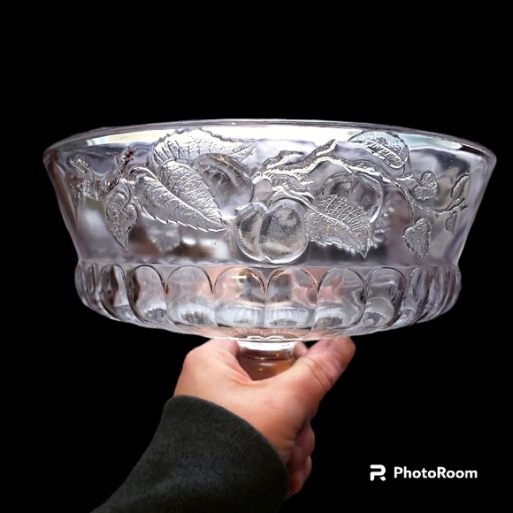 Vintage EAPG Dallzell, Gilmore & Leighton Glass 3D Fruit Cornucopia Compote - Picture 9 of 12